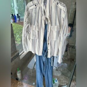 Adorable Paige Denim Jumpsuit with Rails Jacket